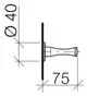 Dornbracht-MADISON-Haken-Ausladung 75mm-Messing (23kt), 83252970-09 Galeriebild 3